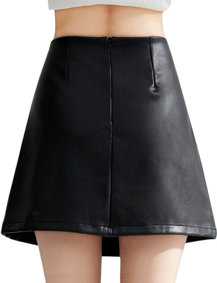 women high waist faux leather skirt classic slim mini skirt 3 women high waist faux leather skirt classic slim mini skirt 3