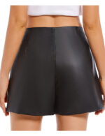 Everbellus Faux Leather High Waisted Shorts with Pockets for Women 3