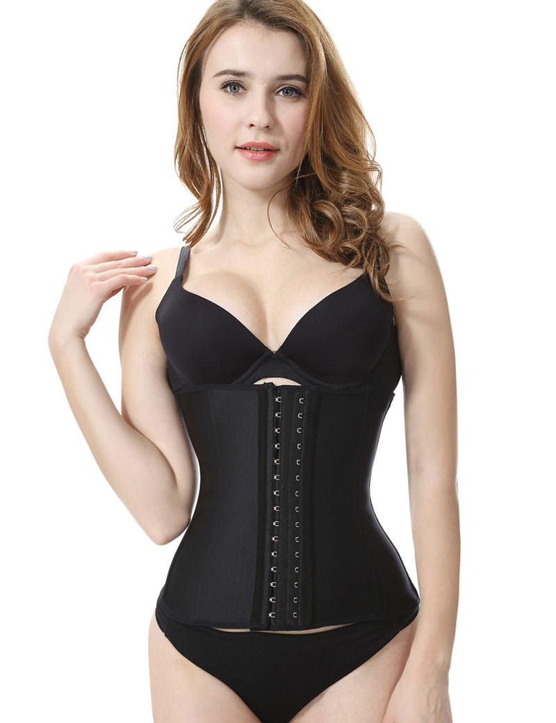 Waist Trainer for Women Underbust Latex Sport Girdle Corsets Cincher  Hourglass Body Shaper(M) 