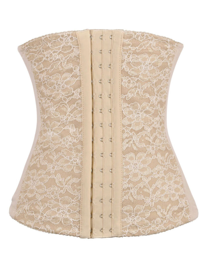 Everbellus Lace Waist Trainer Cincher 3 Hooks for Women W4