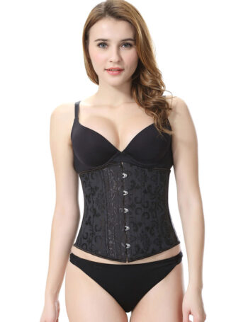 Steel Boned Underbust Brocade Waist Trainer Corset