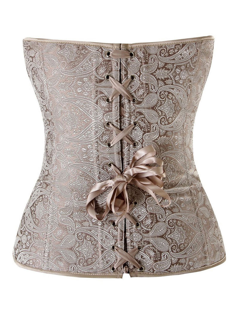 Everbellus Women's Princess Creamy Lvory Renaissance Overbust Corset Top