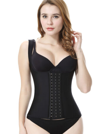 Everbellus Womens Steel Boned Waist Cincher Vest Shaper Slimmer Latex Corset B1 1