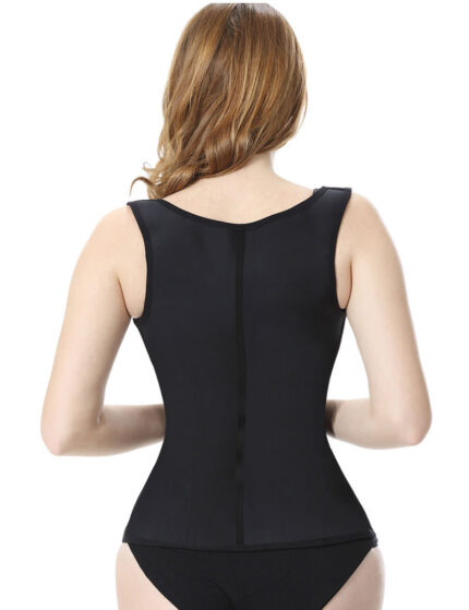 Everbellus Womens Steel Boned Waist Cincher Vest Shaper Slimmer Latex Corset B3