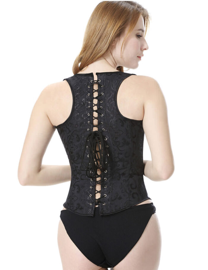 Everbellus Women Classic Patterns Underbust Corset Vest Cincher Shaper B3