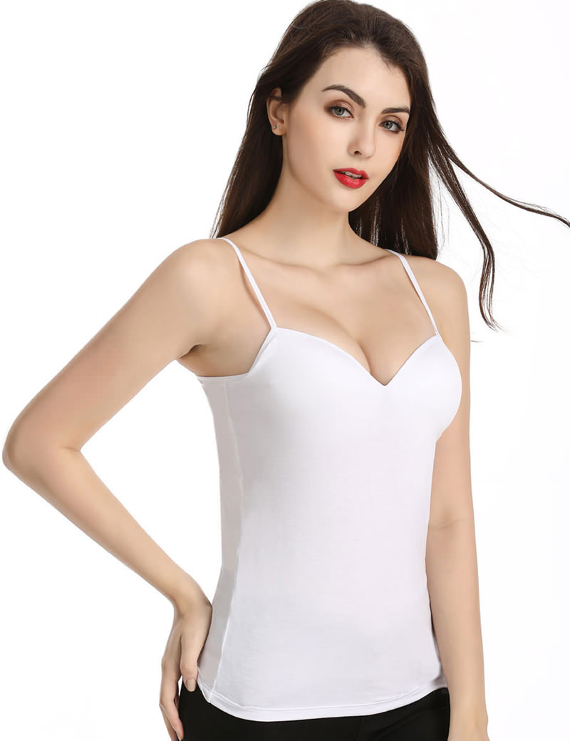 Women's Tank Tops Adjustable Strap Camisole With Built in Padded