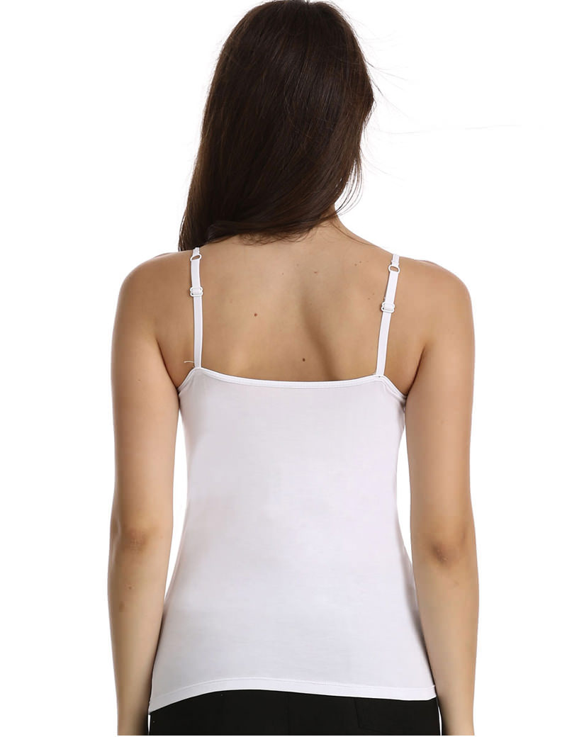 Everbellus Womens Tank Tops with Built in Bra Adjustable Spaghetti