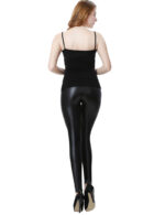 Everbellus Sexy Womens Faux Leather High Waisted Leggings B3
