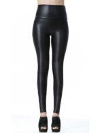 Everbellus Sexy Womens Faux Leather High Waisted Leggings B4