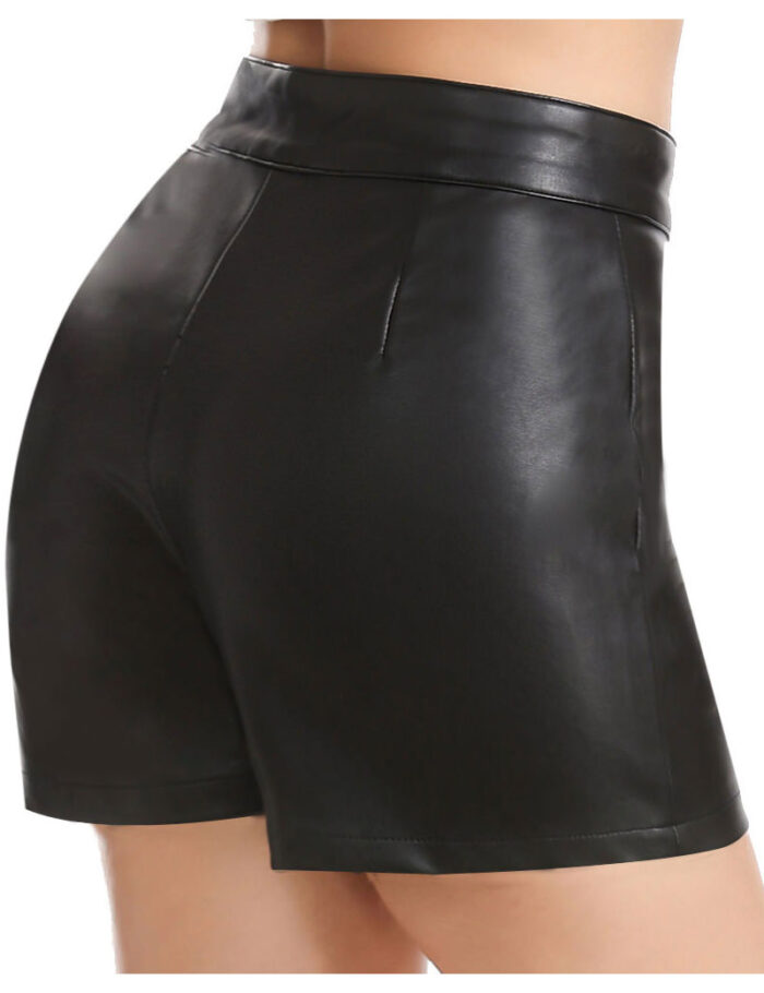 Everbellus Black Leather Leggings for Women Tummy Control Stretchy Leather Pants 2 Everbellus Black Leather Leggings for Women Tummy Control Stretchy Leather Pants 2